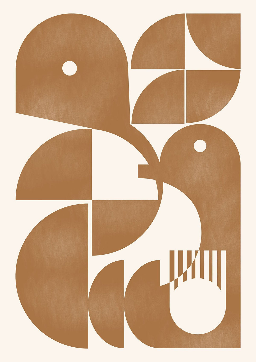 Abstract Beige Modern Bird Art by Maison Bootsy - Style My Wall,frame