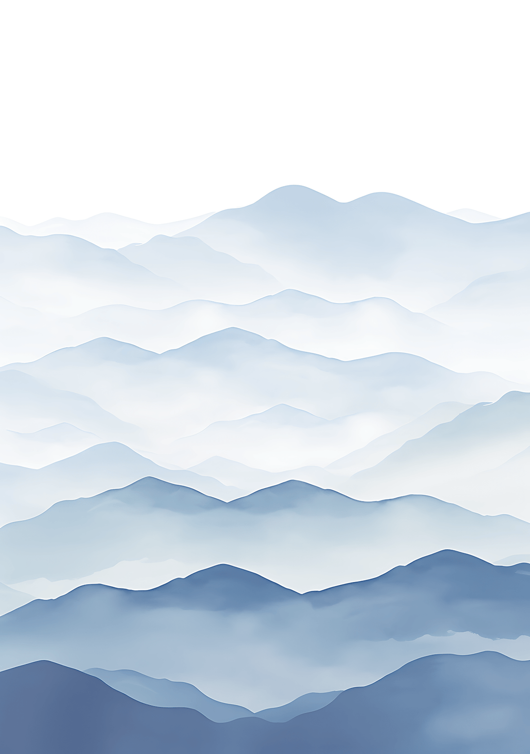 Abstract Blue Mountain Waves Artwork - Style My Wall,frame