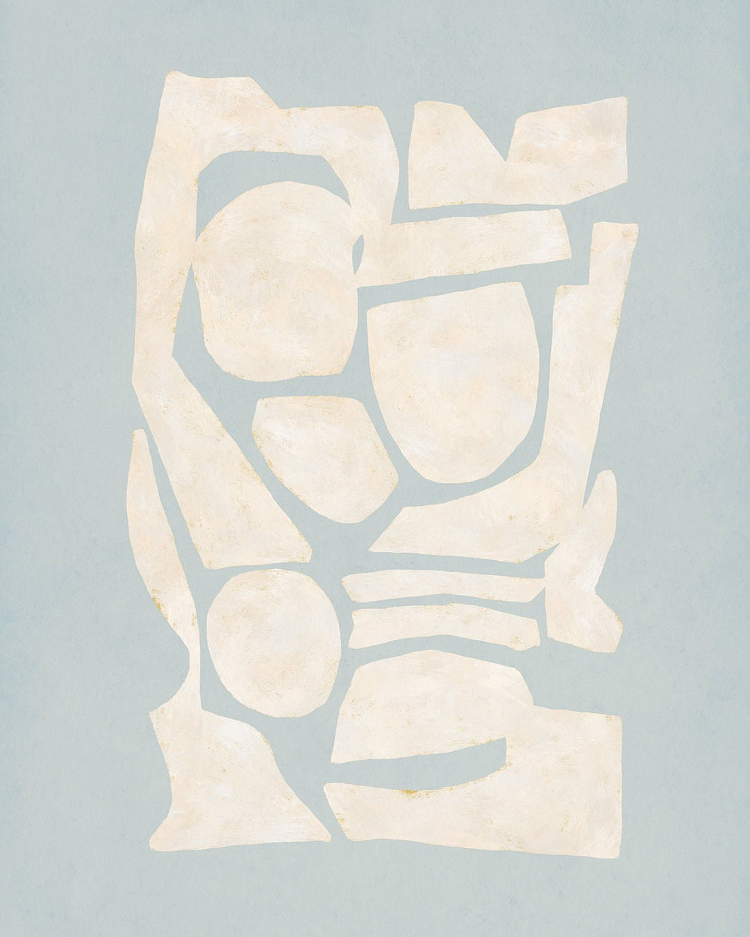 Abstract Light Blue Portrait Art by Maison Bootsy - Style My Wall,frame