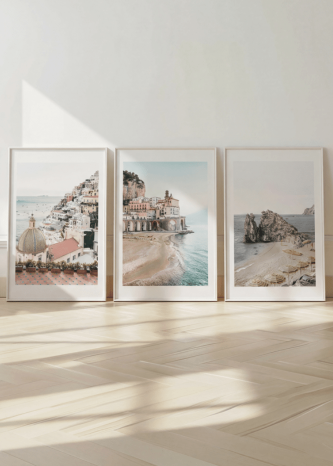 Amalfi Coast Trio Coastal Wall Art wall - art - picture - poster