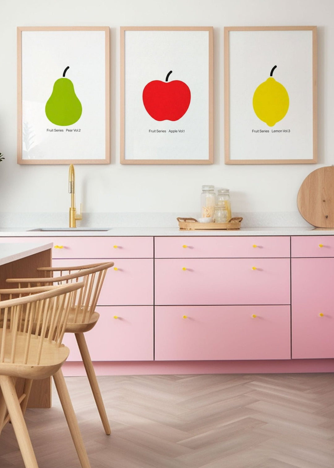 Apple Pear & Lemon Fruit Series Trio Vol.1 wall - art - picture - poster