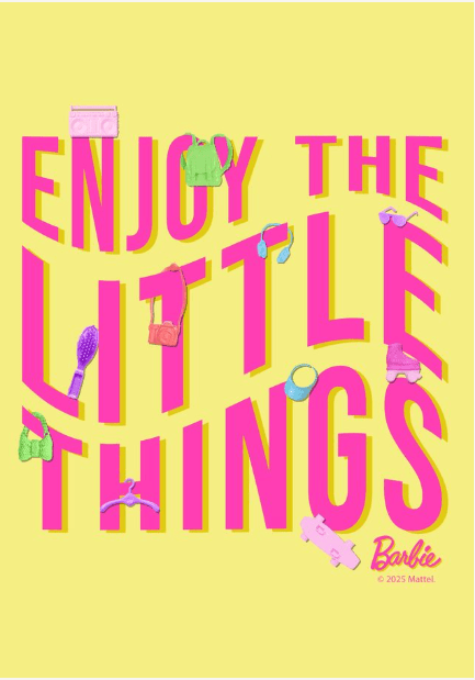 Barbie Enjoy the Little Things Wall Art Print,frame