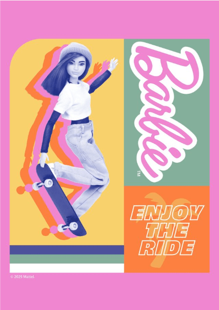 Barbie Enjoy The Ride Wall Art Print,frame