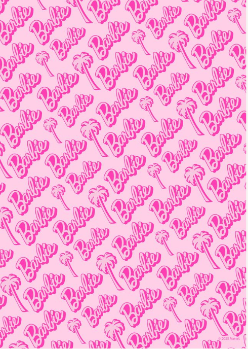 Barbie Pink Palm Tree Logo Wall Art Print,frame