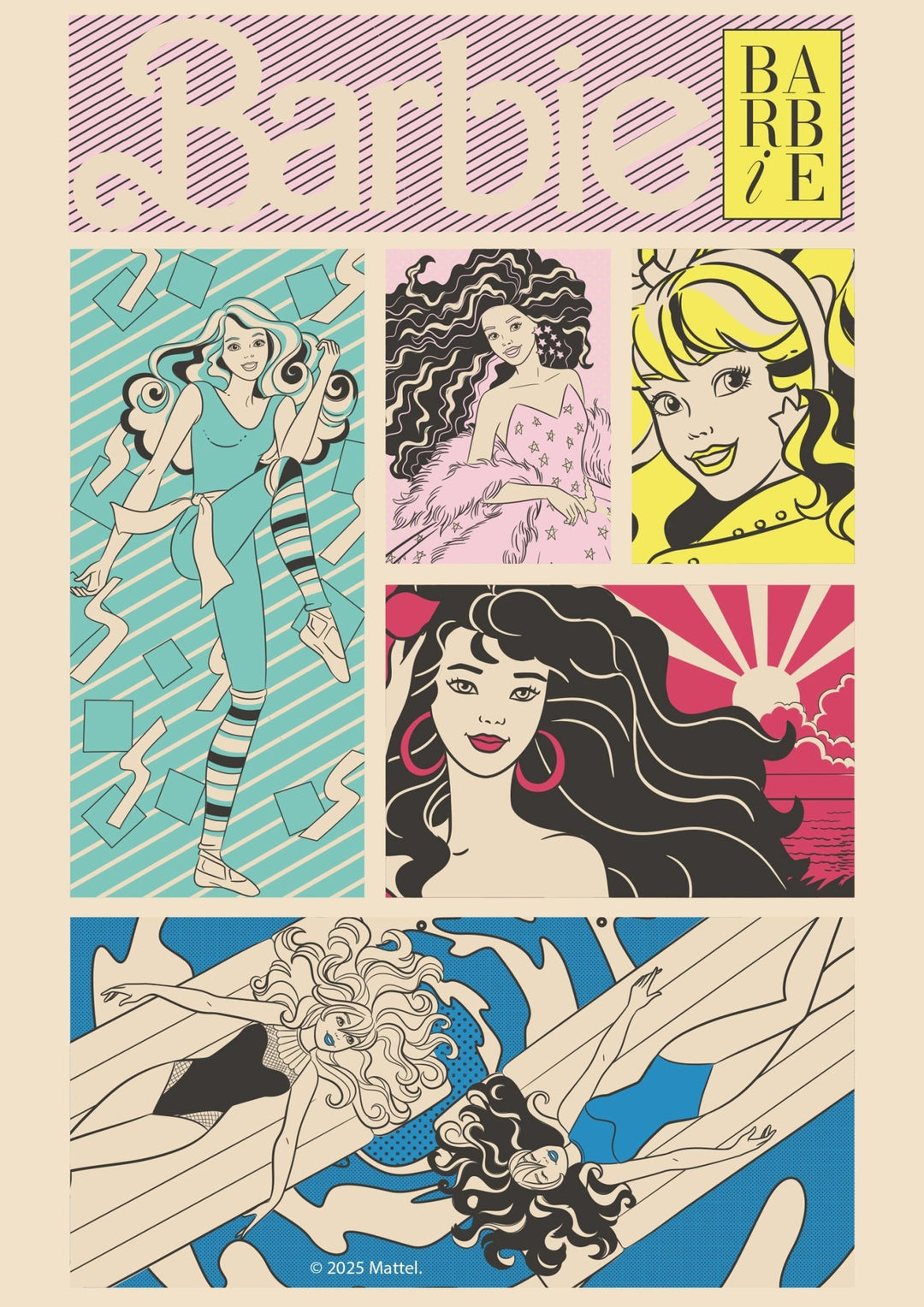 Barbie Retro Comic Print frame