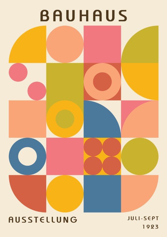 Bauhaus Geometric Ausstellung -frame