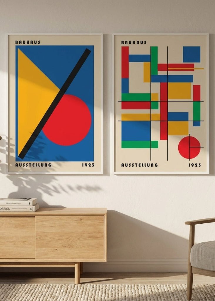 Bauhaus Grids Pair wall - art - picture - poster