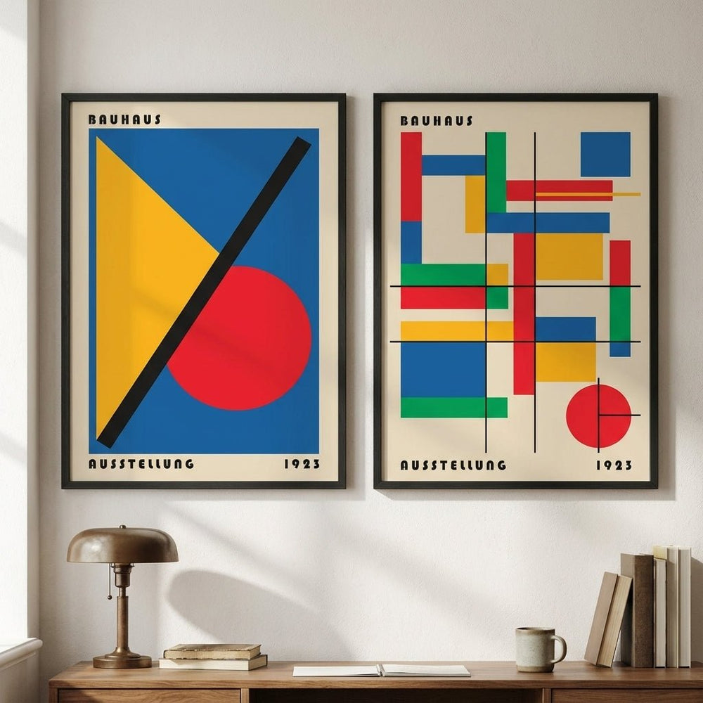 Bauhaus Grids Pair wall - art - picture - poster
