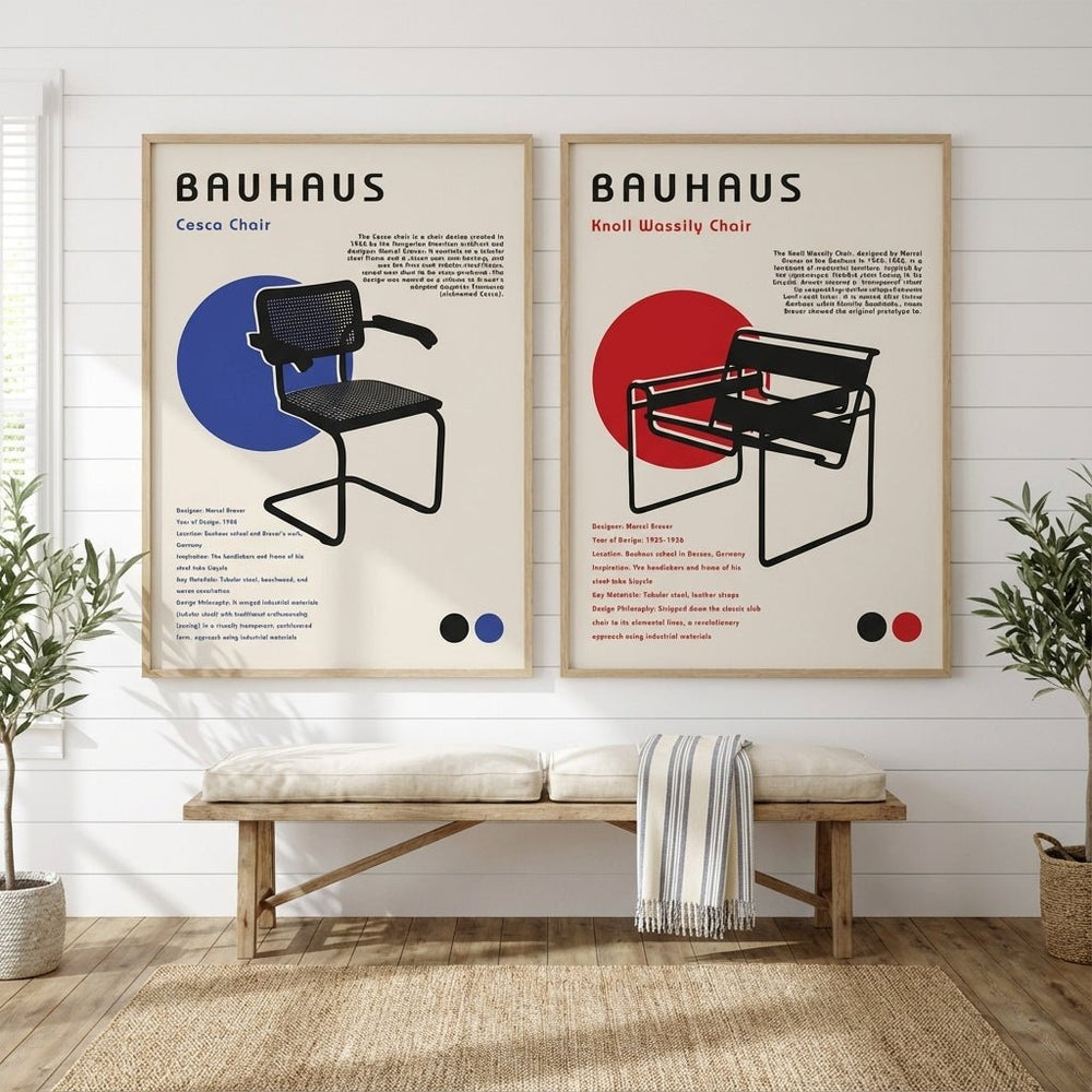 Bauhaus Study of Chairs Duo wall - art - picture - poster