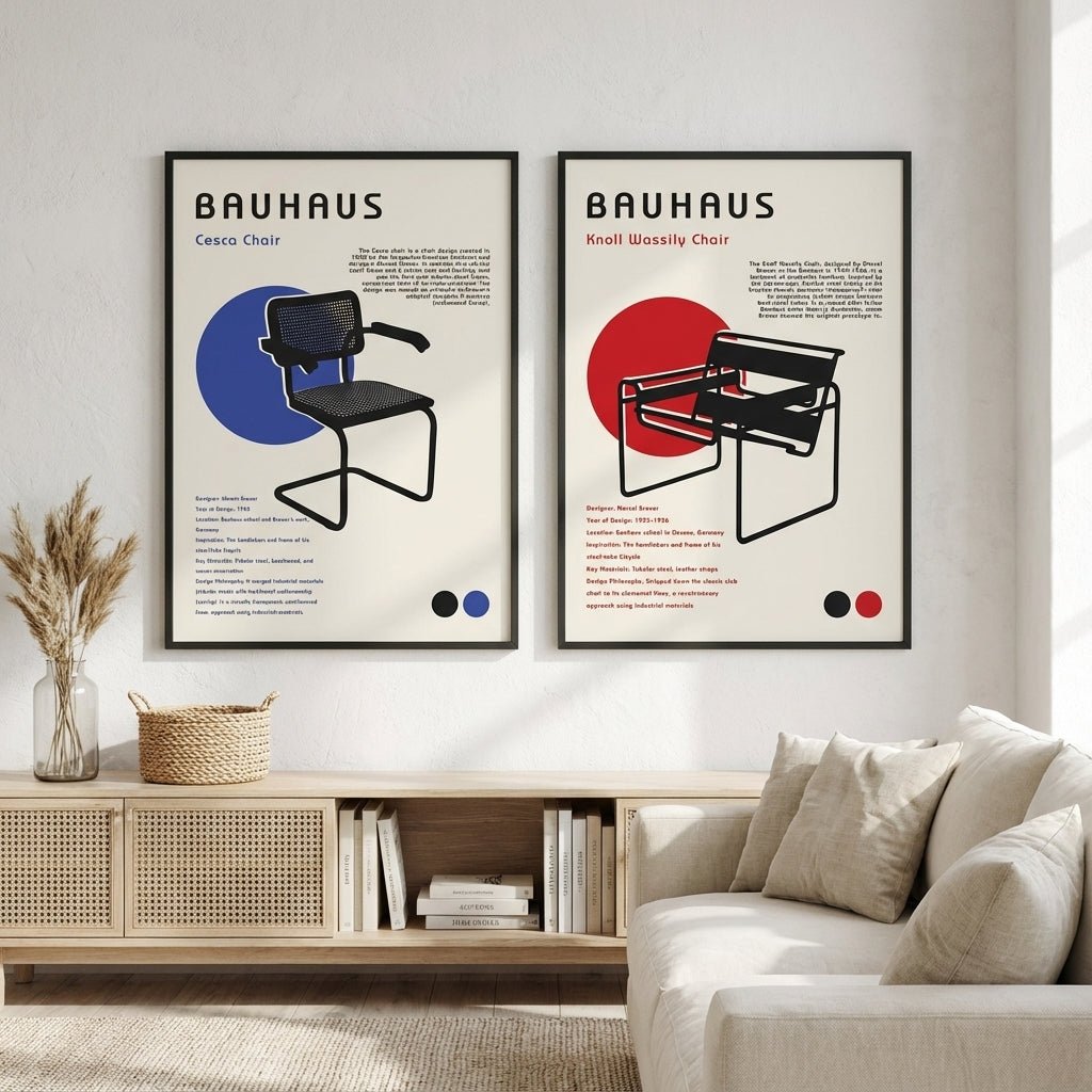 Bauhaus Study of Chairs Duo wall - art - picture - poster