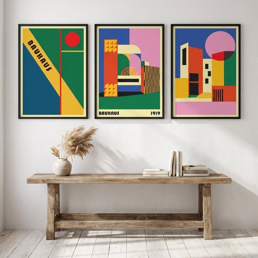 Bauhaus Trio School of Arts Abstract Wall Art wall - art - picture - poster