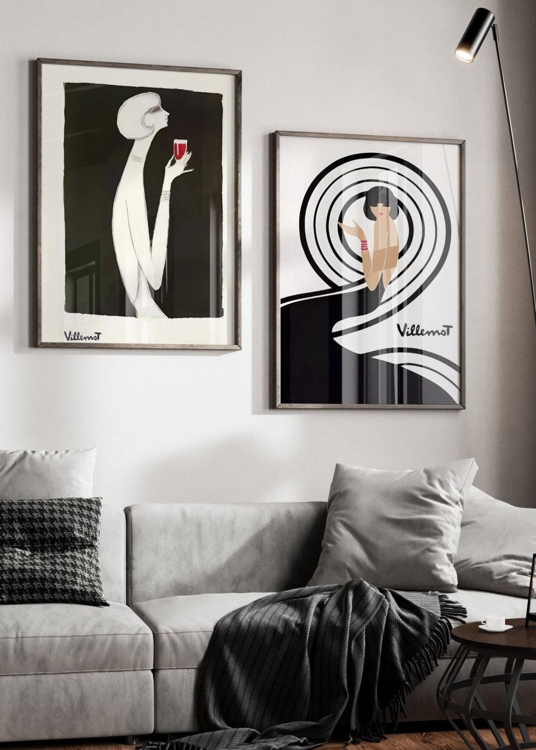 Bernard Villemot Set of 2 Campari & Parly Prints wall - art - picture - poster