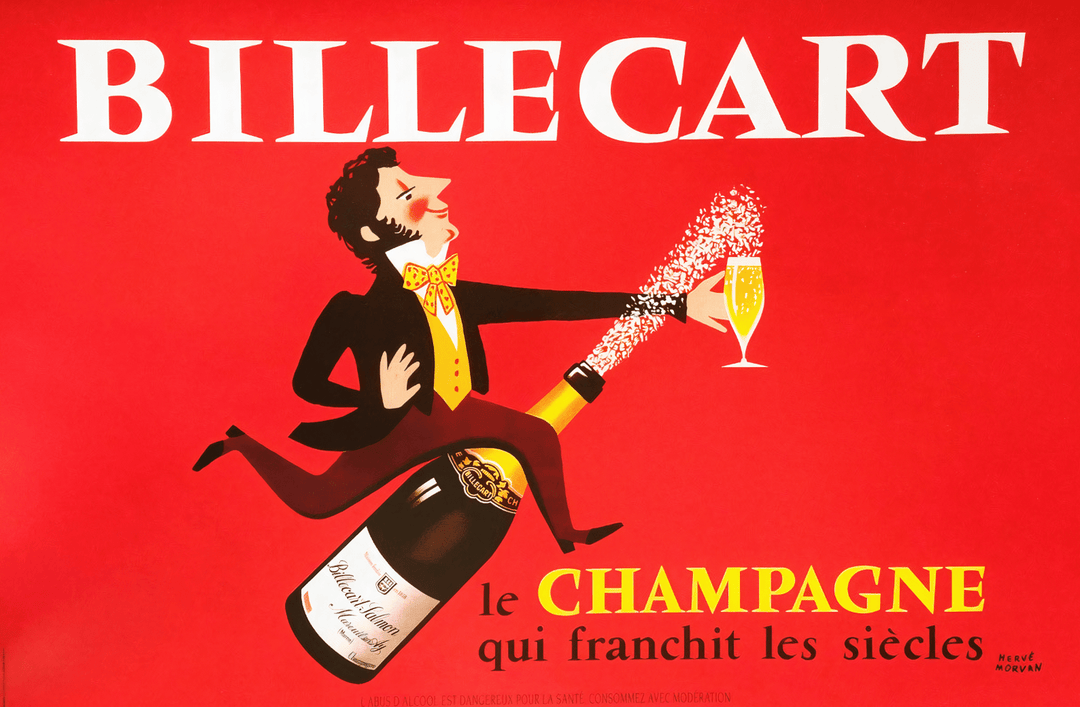 Billecart Champagne Poster Vintage Wall Art frame
