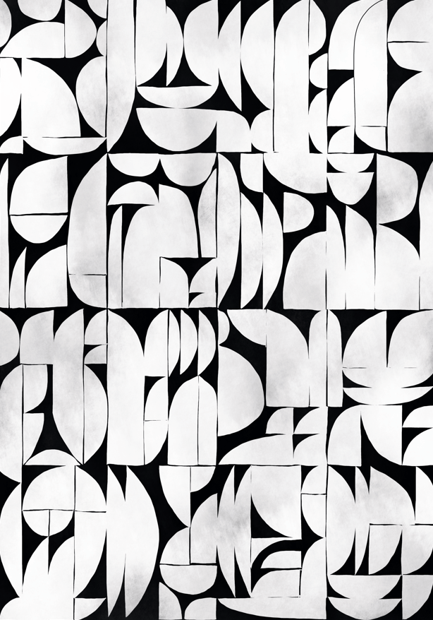 Black and White Bauhaus by Maison Bootsy,frame