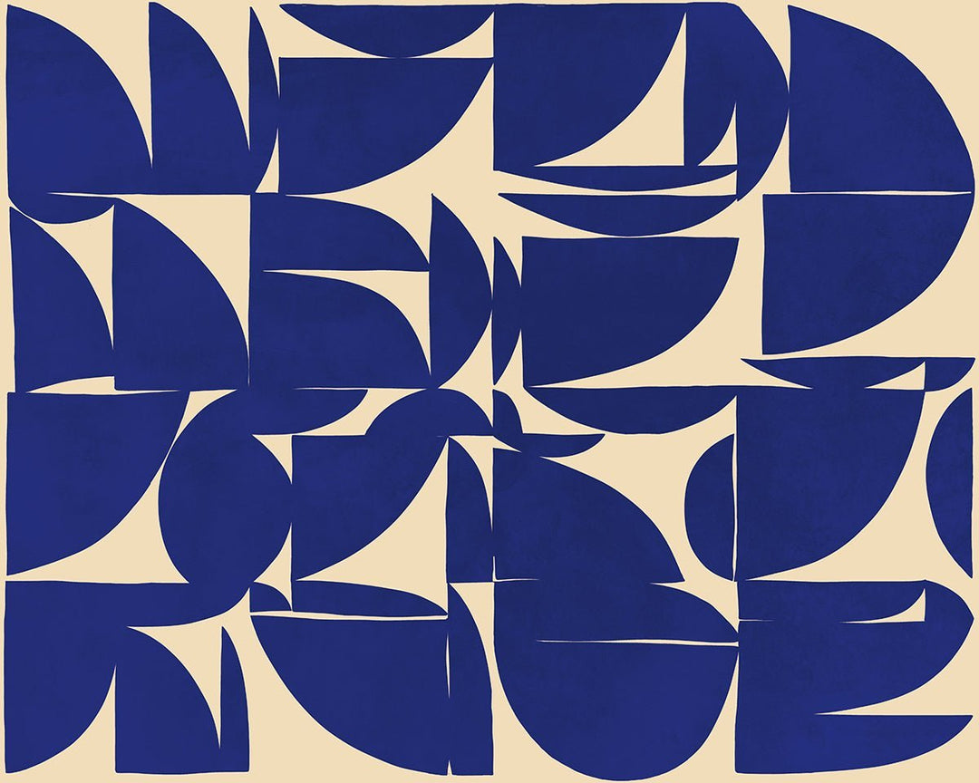Blue Forms Landscape by Maison Bootsy - Style My Wall, frame