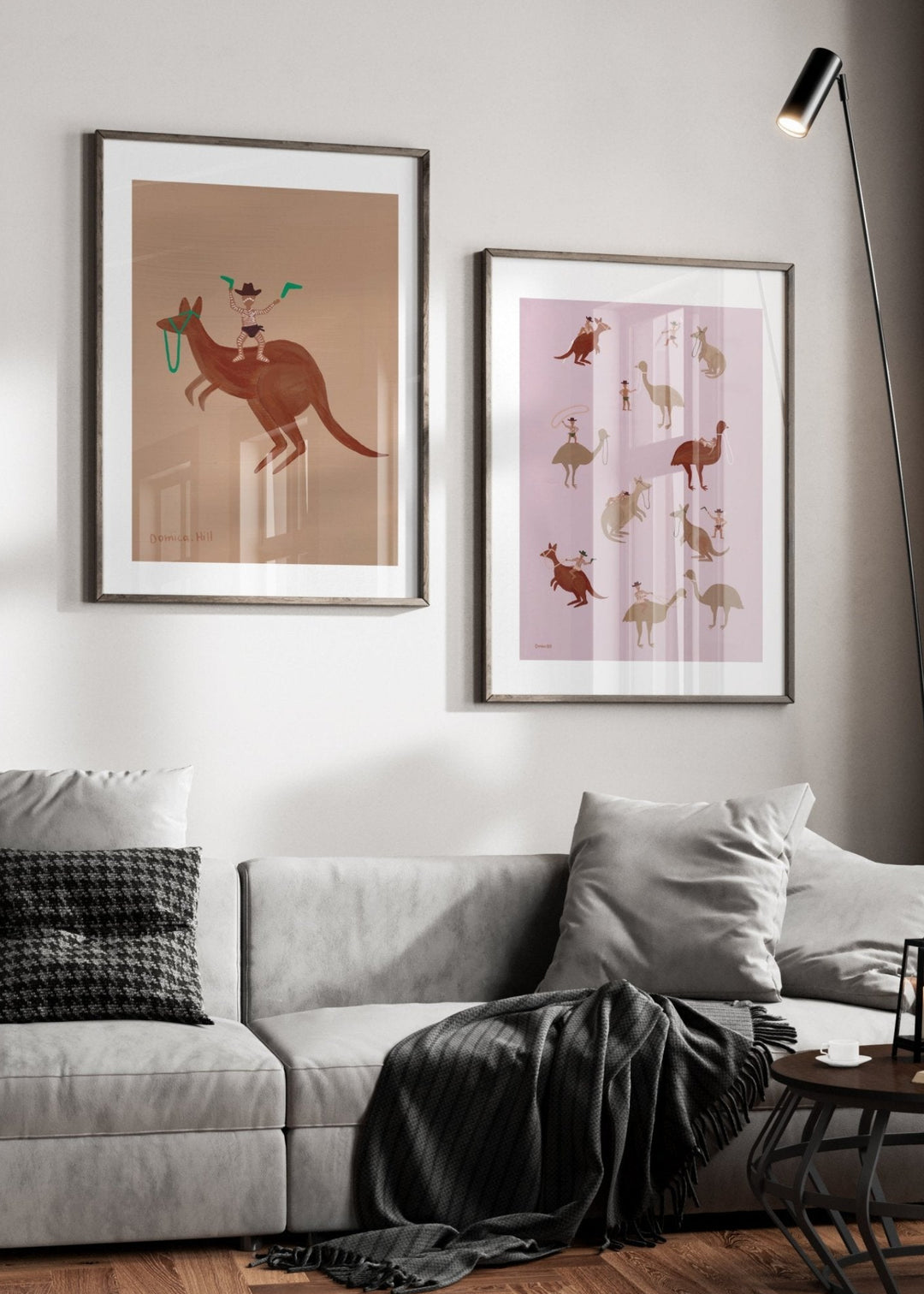 Boomerangs & Riders Indigenous Wall Art Set of 2 by Domica Hill wall - art - picture - poster