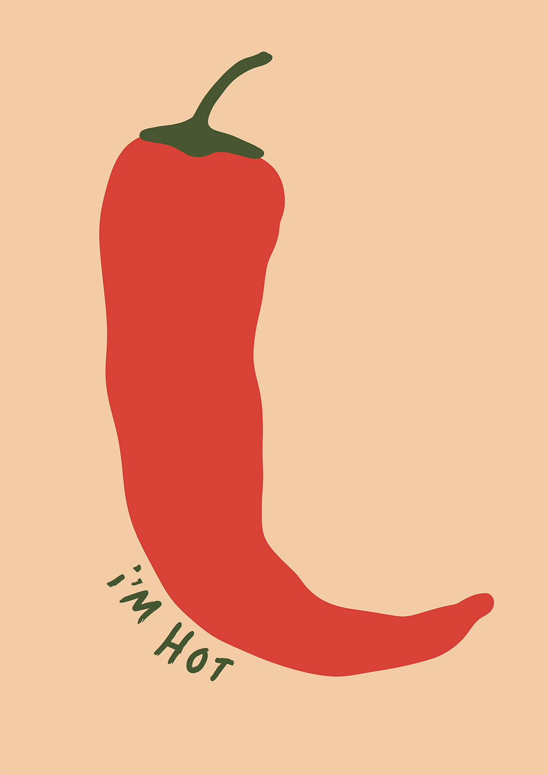 Chilli I am Hot Kitchen Print by Lucia Sankovic - Style My Wall,frame