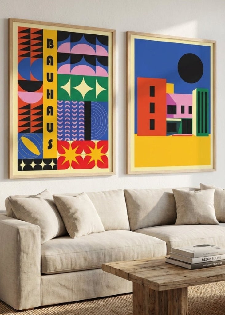 City of Colour Bauhaus Pair wall - art - picture - poster