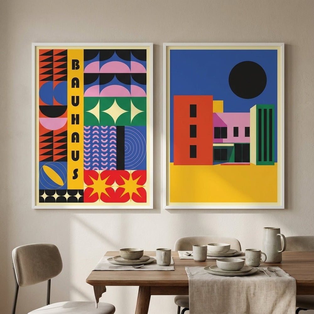 City of Colour Bauhaus Pair wall - art - picture - poster