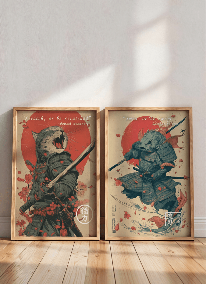 Claw and Fin Set of 2 Japanese Posters wall - art - picture - poster
