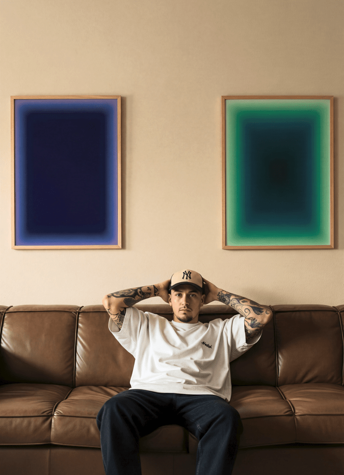Dark Matter Set of 2 Tonal Abstract Prints wall - art - picture - poster