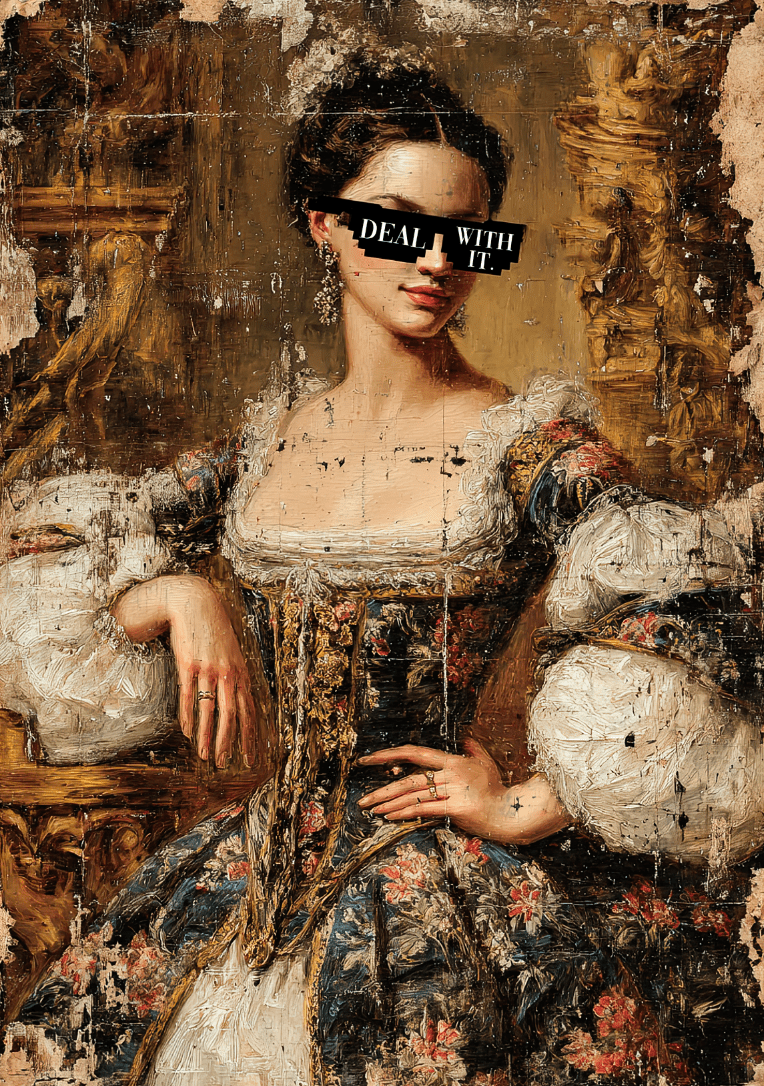 Deal With It Renaissance Print frame