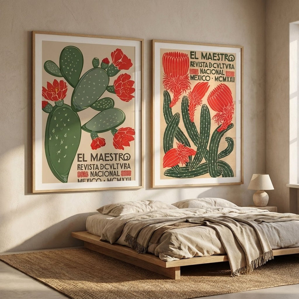 El Maestro Vintage Mexican Poster Set of 2 Prints wall - art - picture - poster