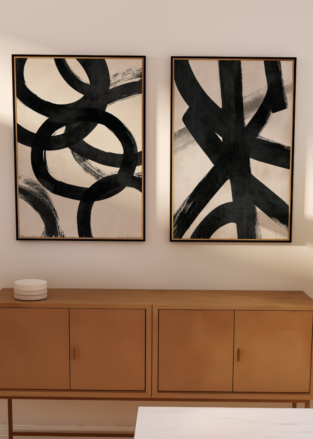 Enso Flow Set of 2 Abstract Prints wall - art - picture - poster