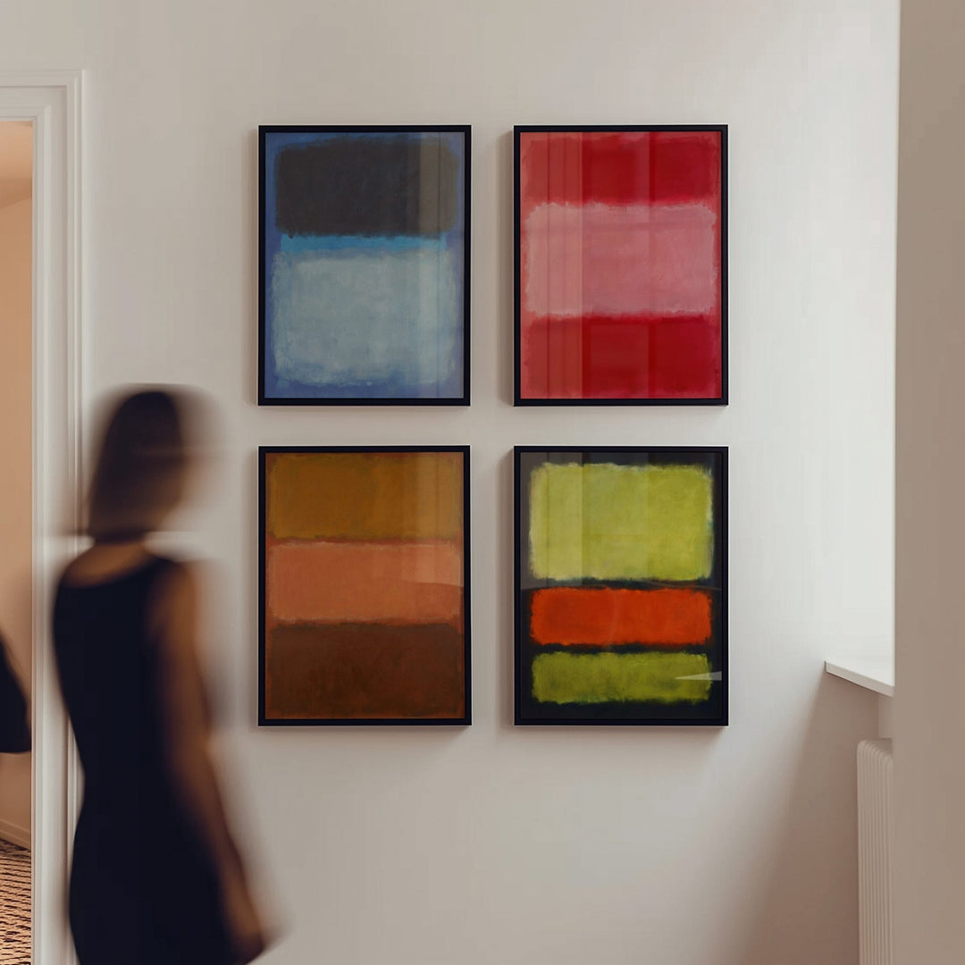Gallery Wall Prints Mark Rothko Inspired Set of 4 wall - art - picture - poster