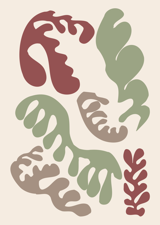 Garden Forms by Henri Matisse Wall Art Abstract Print Leaf frame