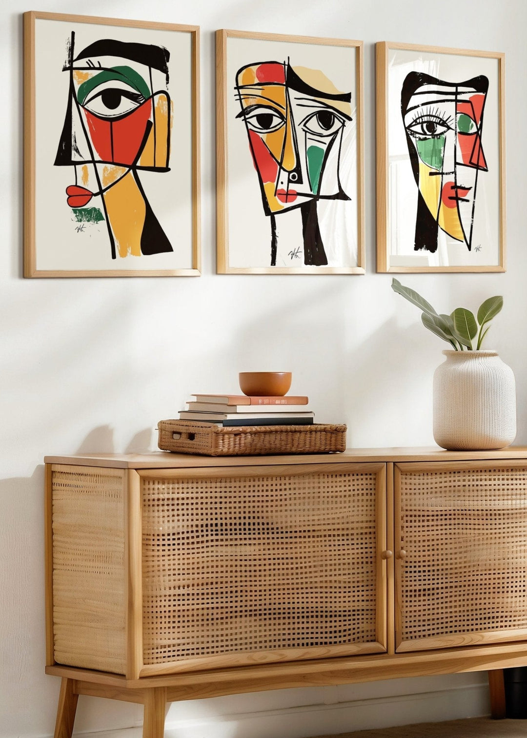 Geometric Portraits Set of 3 - Style My Wall