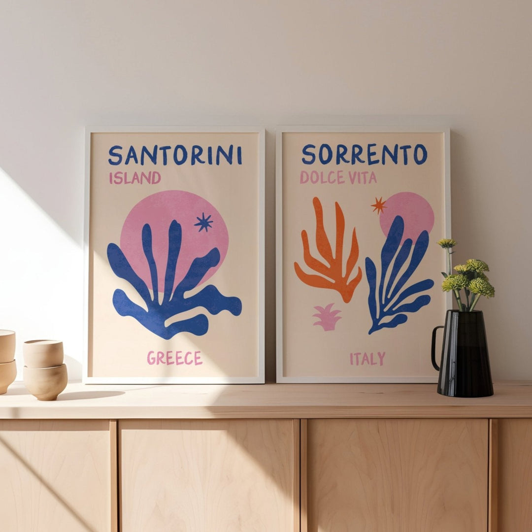 Greece and Italy Pair Prints - Style My Wall