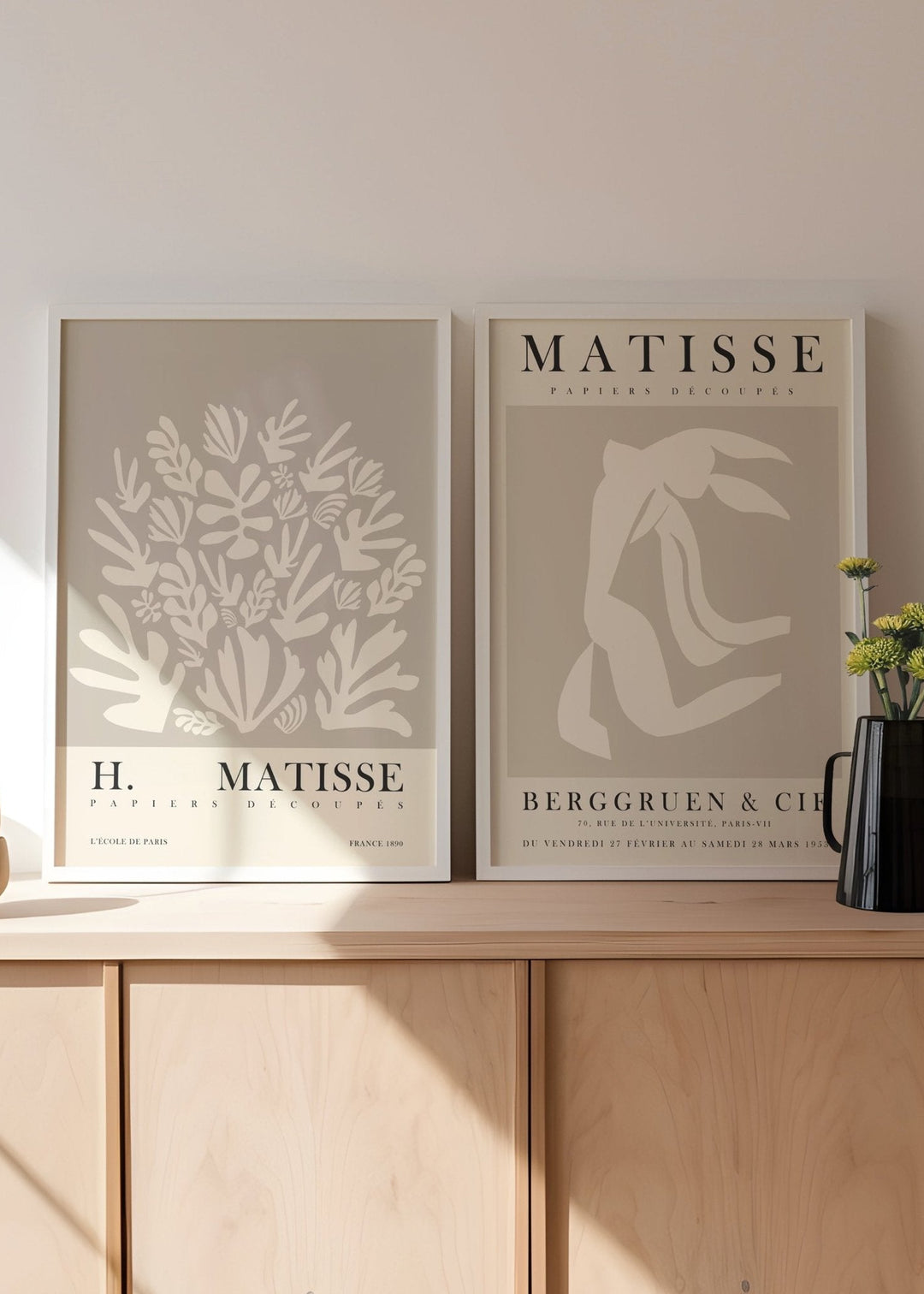 Henri Matisse - Neutral Boho Pair Wall Art Set - Style My Wall