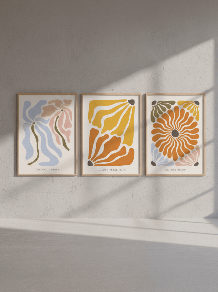 Henri Matisse Retro Flower Market Trio Wall Art wall - art - picture - poster
