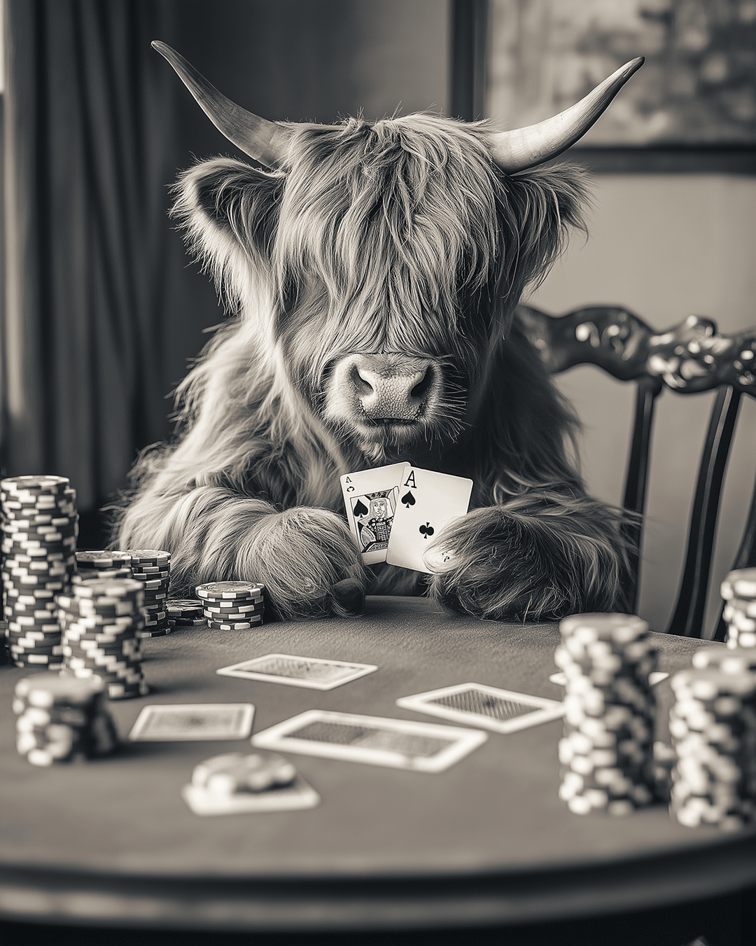 Highland Cow Poker - Style My Wall,frame