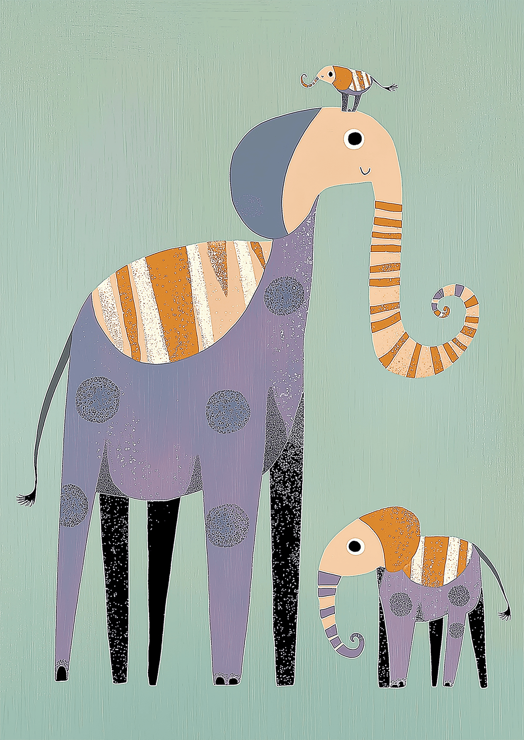 Kids Elephant Illustration Art - Style My Wall,frame