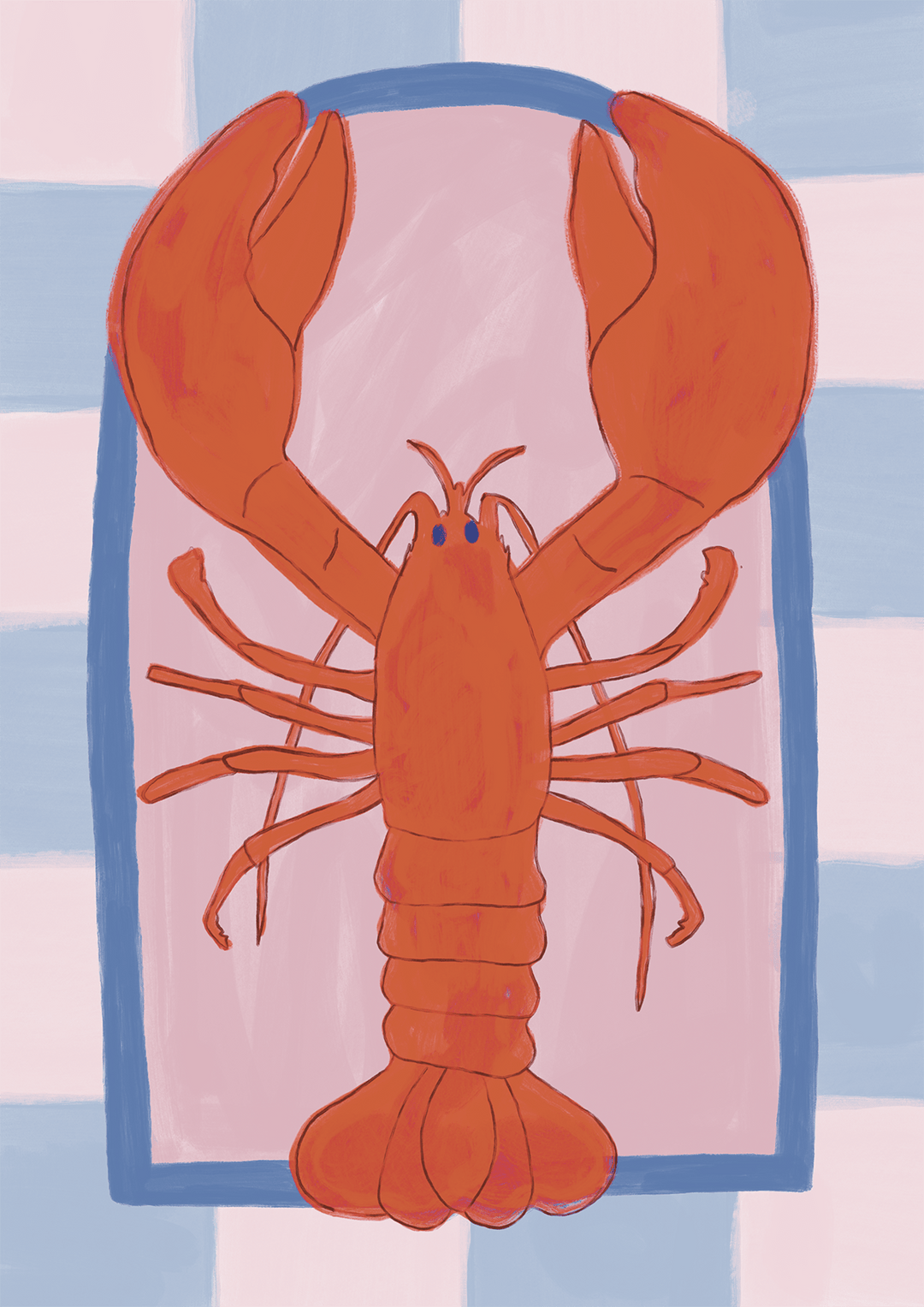 Kitchen Lobster Wall Print by Lucia Sankovic - Style My Wall,frame