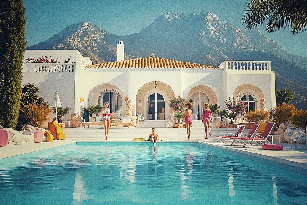 La Dolce Vita Mountain Side Pool Amalfi - Style My Wall,frame