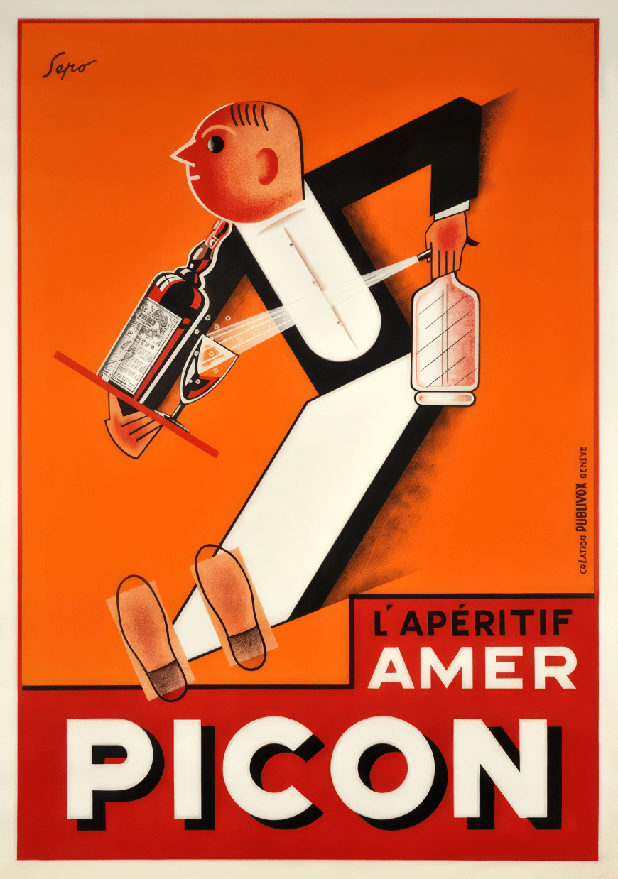 L'aperitif Amer Picon Vintage Poster Wall Art frame