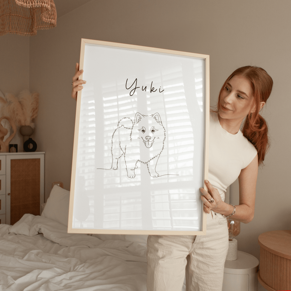 Line Art Pet Drawing Personalised Wall Art wall - art - picture - poster