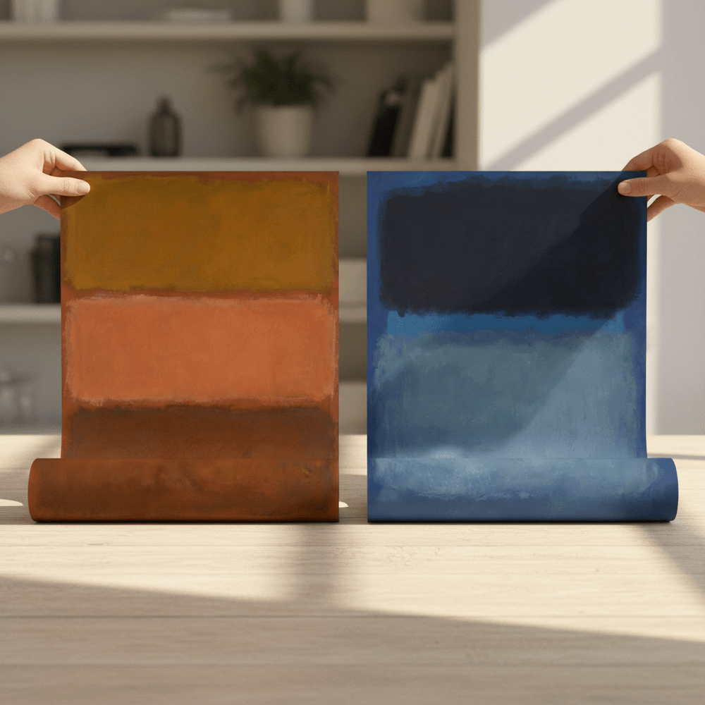 Mark Rothko Inspired Duo Abstract Prints wall - art - picture - poster