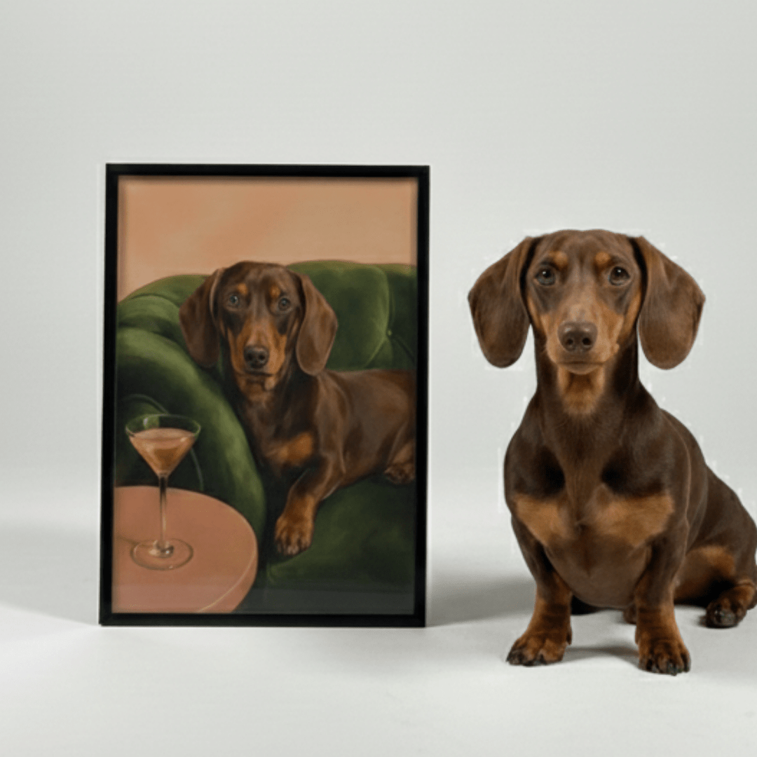 Martini Paws Hour Personalised Pet Upload Wall Art wall - art - picture - poster