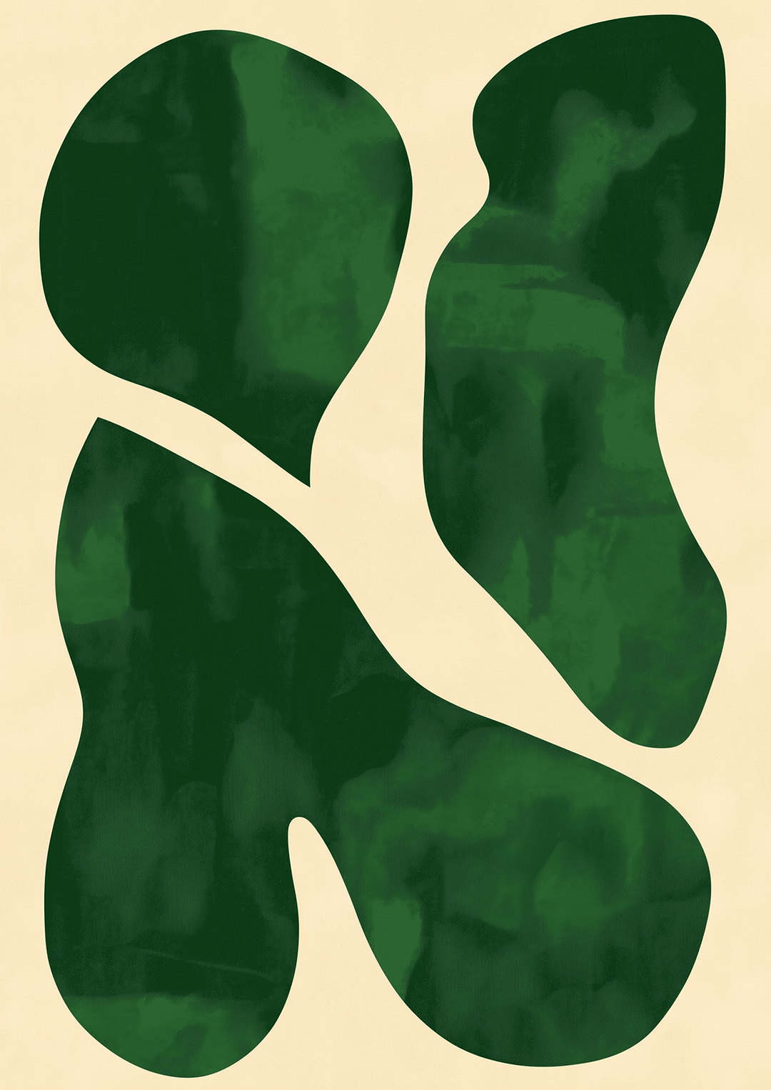 Moss Leaf Abstract Wall art - Style My Wall,frame