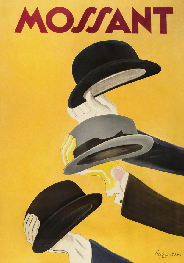 Mossant Hat Vintage Poster,frame