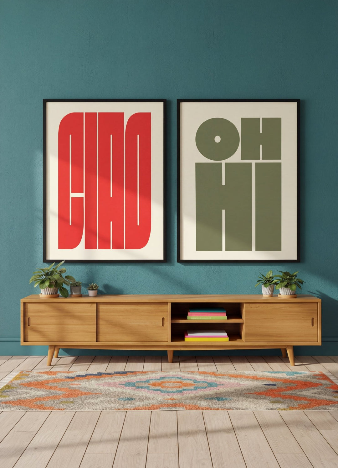 OH HI CIAO Set of 2 Prints wall - art - picture - poster