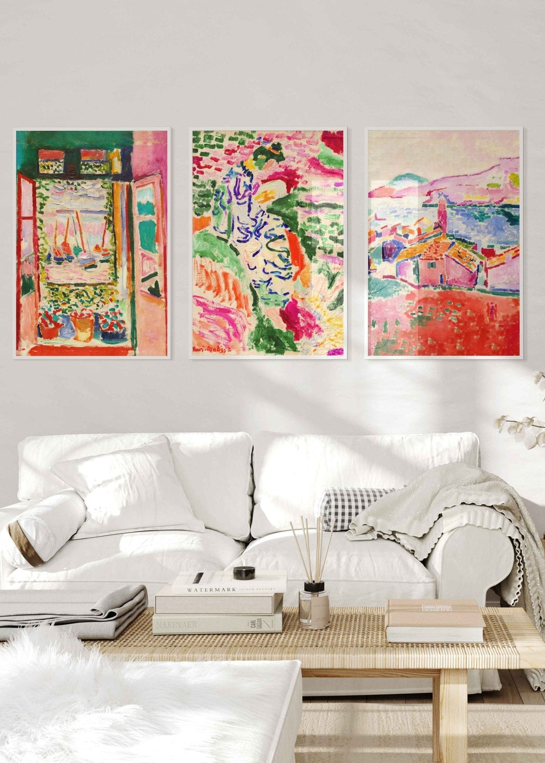 Open Window, Lake & Church Exhibition Trio Prints by Henri Matisse - Style My Wall