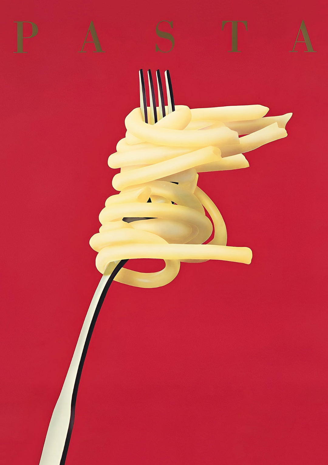 Pasta Fork Vintage Poster Wall Art - Style My Wall,frame