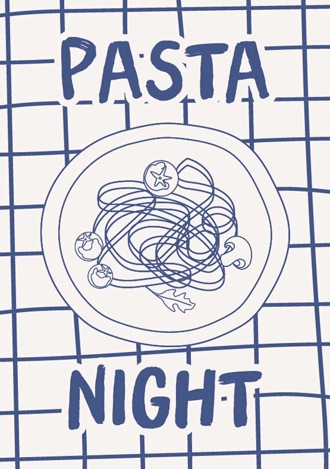 Pasta Night Kitchen Wall Print - Style My Wall,frame