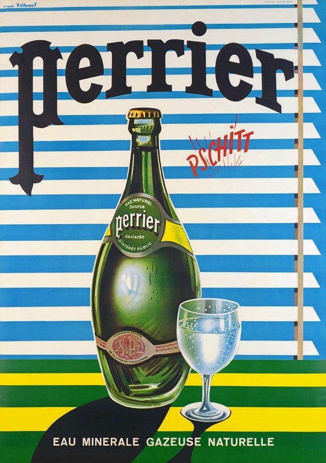 Perrier Eau Minerale Vintage Poster wall art advertising print art frame