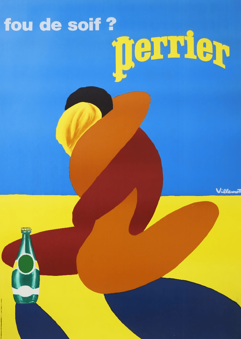Perrier Vintage Bar Art Advertisement Poster Drinking frame